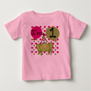 T-shirt Pour Bébé Filles Grenouille Premier anniversaire