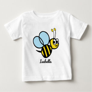 T-shirt Pour Bébé Filles jaunes mignonnes personnalisées de bourdon
