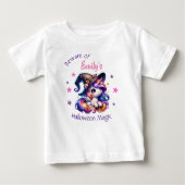 T-shirt Pour Bébé Filles licorne douce Halloween avec nom (Devant)