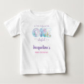 T-shirt Pour Bébé Filles sous l'océan Fête de 1er anniversaire (Devant)