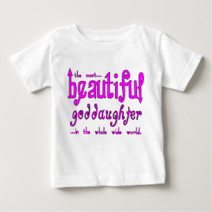 T-shirt Pour Bébé Filleule de fêtes de Noël d'anniversaires belle