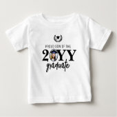 T-shirt Pour Bébé Fils Fier Moderne Personnalisé du Diplômé (Devant)