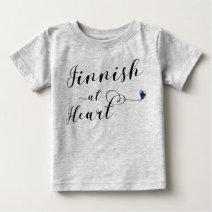 T-shirt Pour Bébé Finnois Au Coeur, Finlande
