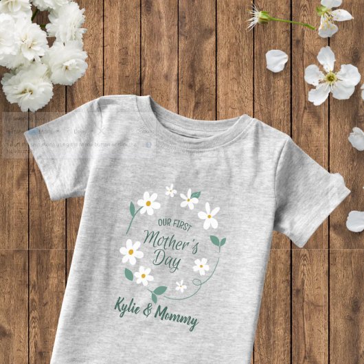 T-shirt Pour Bébé First Mother's Day Matching Shirts New Mom & Baby 