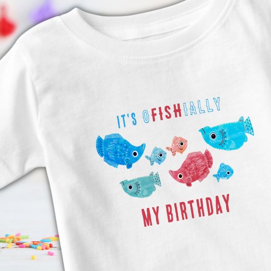 T-shirt Pour Bébé Fish Pun Officiellement Mon Anniversaire