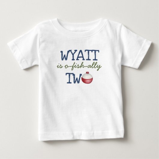 T-shirt Pour Bébé Fishing 2e anniversaire O-Fish-Ally Two (Devant)