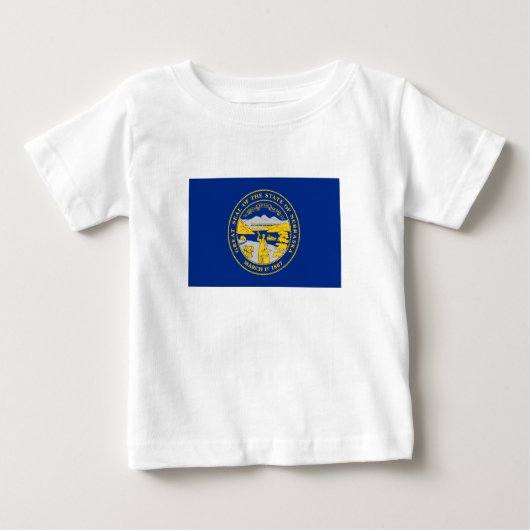T-shirt Pour Bébé Flag du Nebraska (Devant)