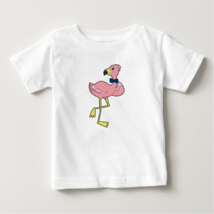 T-shirt Pour Bébé Flamant en gentleman avec cravate