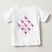T-shirt Pour Bébé Flamant flamand pétillant parties scintillant rose (Devant)