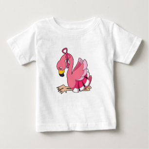 T-shirt Pour Bébé Flamant rose avec ruban