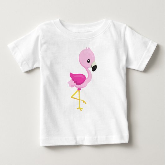 T-shirt Pour Bébé Flamant rose, Flamant rose bébé, Flamant rose rose (Devant)