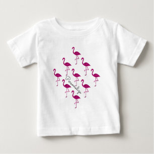 T-shirt Pour Bébé Flamant rose pailleté rose personnalisé