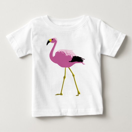 T-shirt Pour Bébé Flamant rose rose (Devant)