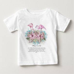 T-shirt Pour Bébé FLAMANTS ROSES personnalisés
