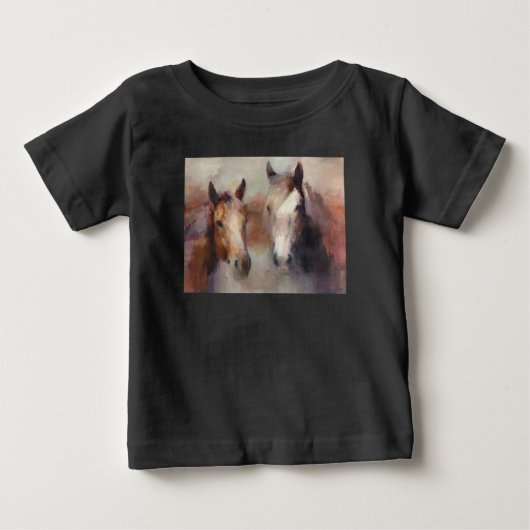 T-shirt Pour Bébé Flambant l'ouest (Devant)