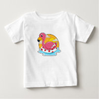 Flamingo at Swimming with Lifebuoy