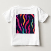 T-shirt Pour Bébé Flamme de feu néon (Dos)