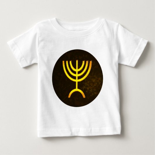 T-shirt Pour Bébé Flamme de Menorah (Devant)