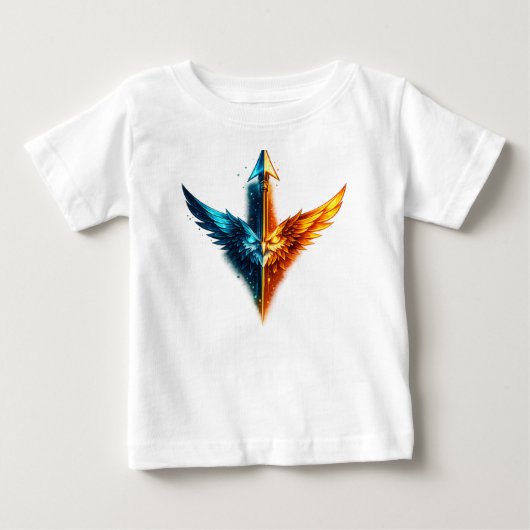 T-shirt Pour Bébé Flèche d'aigle – Conception de liberté et de force (Devant)