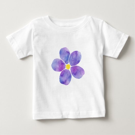 T-shirt Pour Bébé 'Fleur aquarelle violette 2'  (Devant)