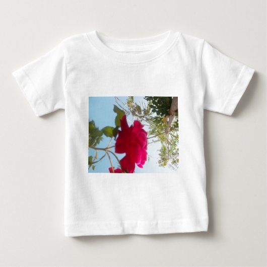 T-shirt Pour Bébé Fleur céleste : Un Rose contre le ciel (Devant)