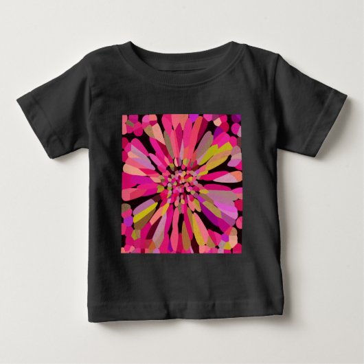 T-shirt Pour Bébé Fleur Confetti Rose (Devant)