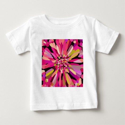 T-shirt Pour Bébé Fleur Confetti Rose (Devant)