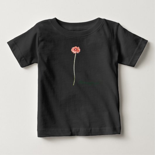 T-shirt Pour Bébé Fleur de Gerbera rouge pâle (Devant)