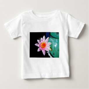 T-shirt Pour Bébé Fleur de laine d'eau chaude rose et orange de lotu