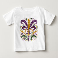 Fleur de lis jaune et vert violet