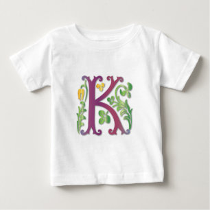 T-shirt Pour Bébé Fleur de lis K Monogramme