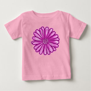 T-shirt Pour Bébé Fleur de marguerite africaine, Illustration réalis