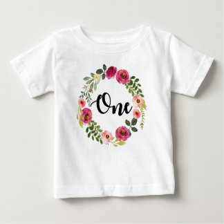 T-shirt Pour Bébé Fleur de premier anniversaire