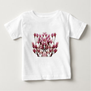 T-shirt Pour Bébé Fleur de printemps rose florissante Magnolias