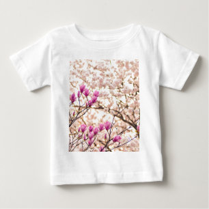 T-shirt Pour Bébé Fleur de printemps rose pourpre en floraison