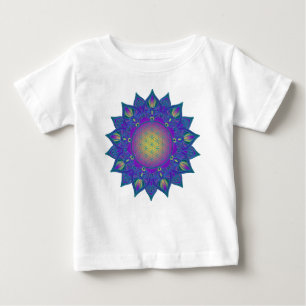 T-shirt Pour Bébé Fleur de Vie - Mandala Indien 3