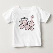 T-shirt Pour Bébé Fleur en fleurs (Devant)