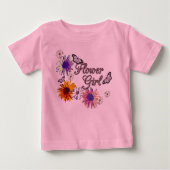 T-shirt Pour Bébé Fleur fille (Devant)