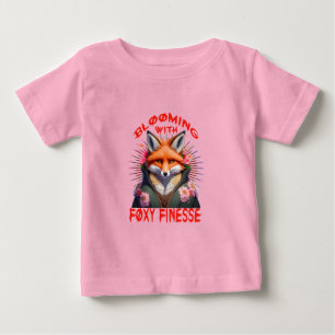 T-shirt Pour Bébé Fleur Fox Mode esthétique