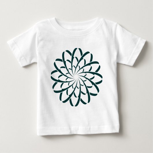 T-shirt Pour Bébé Fleur géométrique 02 (Devant)