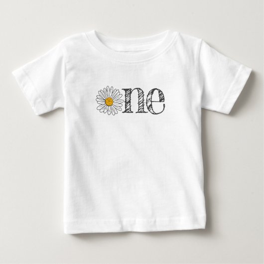 T-shirt Pour Bébé Fleur marguerite blanche d'un an (Devant)