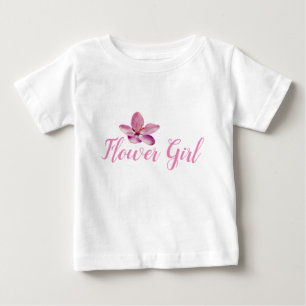 T-shirt Pour Bébé Fleur mariage Fille Fleurs roses Ruffle Tee