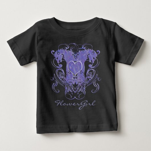 T-shirt Pour Bébé Fleur Mariage Renaissance Ruffle fille (Devant)