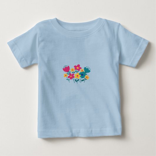 T-shirt Pour Bébé fleur minimaliste (Devant)
