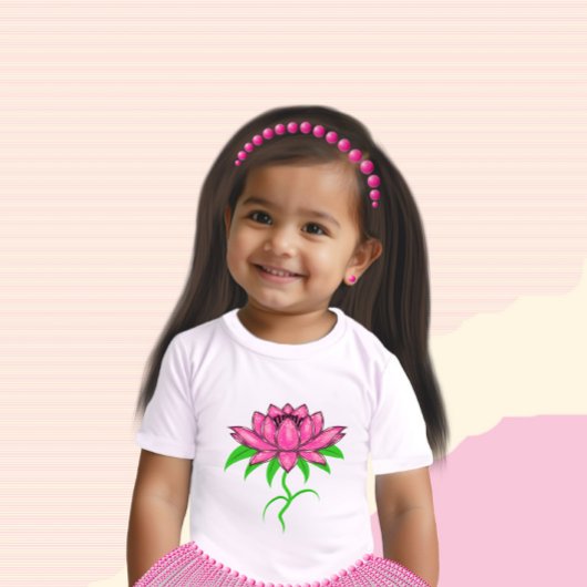 T-shirt Pour Bébé Fleur rose