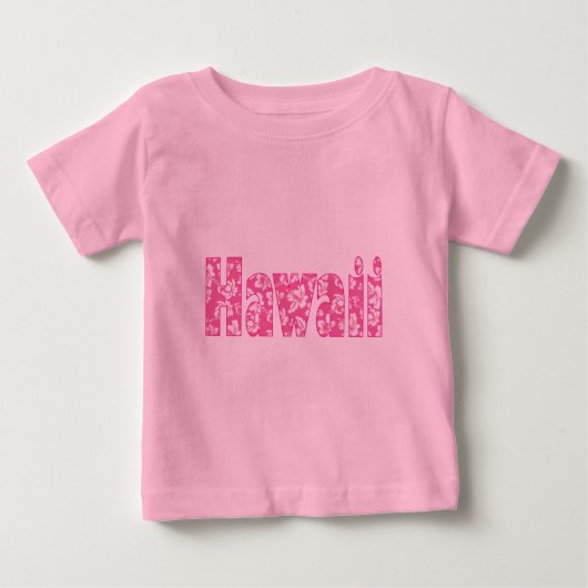 T-shirt Pour Bébé Fleur rose hawaïenne (Devant)