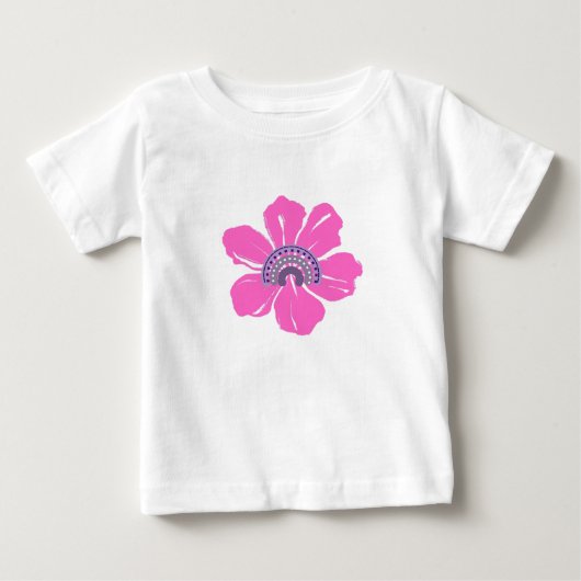 T-shirt Pour Bébé Fleur rose pâle (Devant)