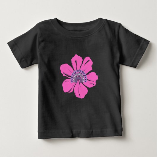 T-shirt Pour Bébé Fleur rose pâle (Devant)