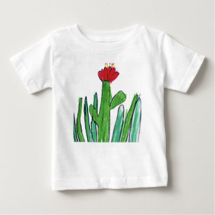 T-shirt Pour Bébé Fleur rouge dans l'herbe