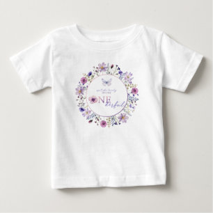 T-shirt Pour Bébé Fleur sauvage impeccable premier anniversaire bébé